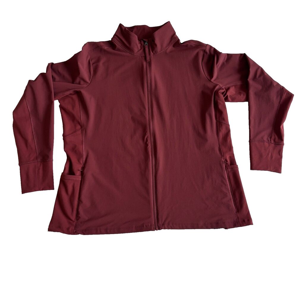 Duluth Trading Flexpedition NoGA Cassic Full Zip Jacket Womens XL Rust Red